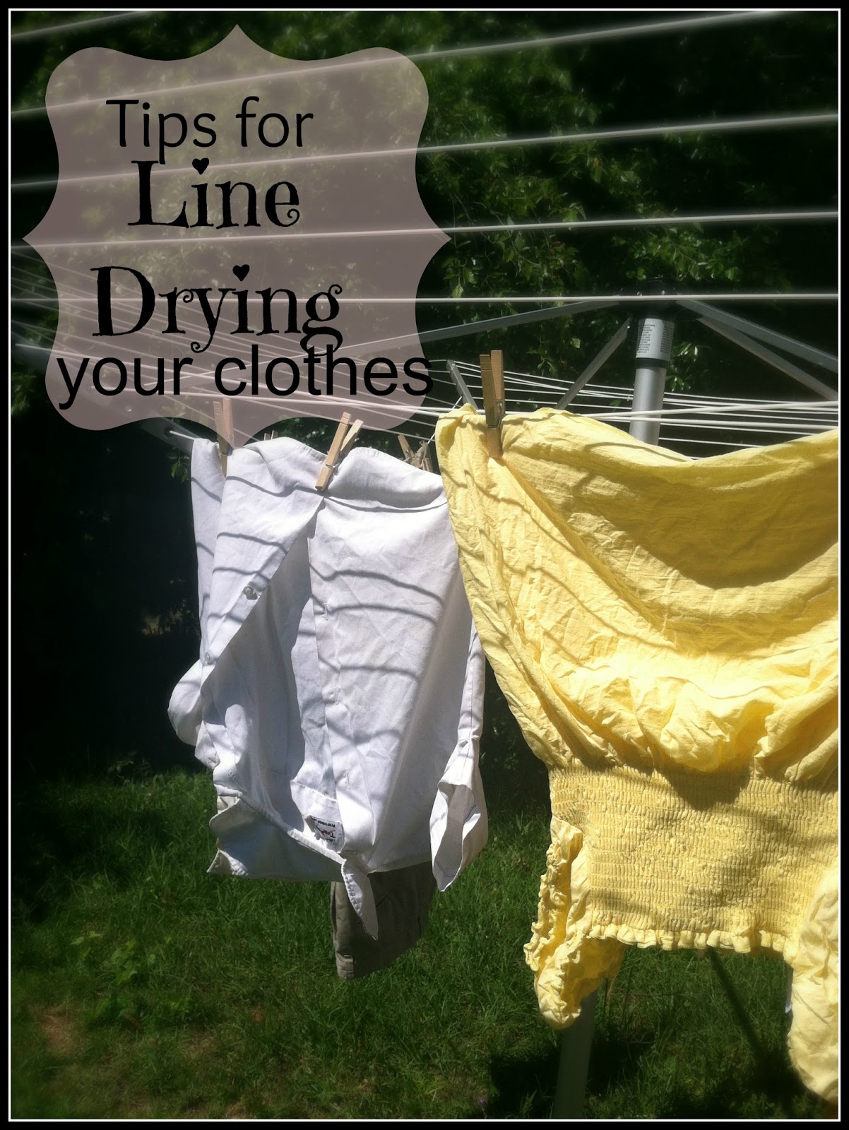 Confessions of an ADD English Teacher Tips for line drying clothes
