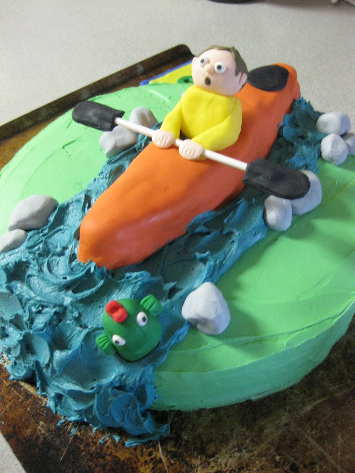 Twins, Trinkets, & Treats: Kayak Cake