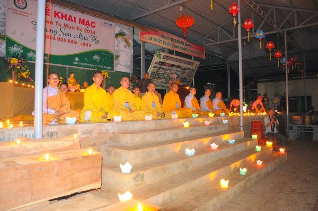 chùa hoa khai,khóa tu mùa hè,đăk nông,thắp nến,tri ân