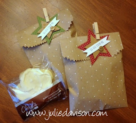 Stampin' Up! Polka Dot Gift Bags with Star Tags #stampinup www.juliedavison.com