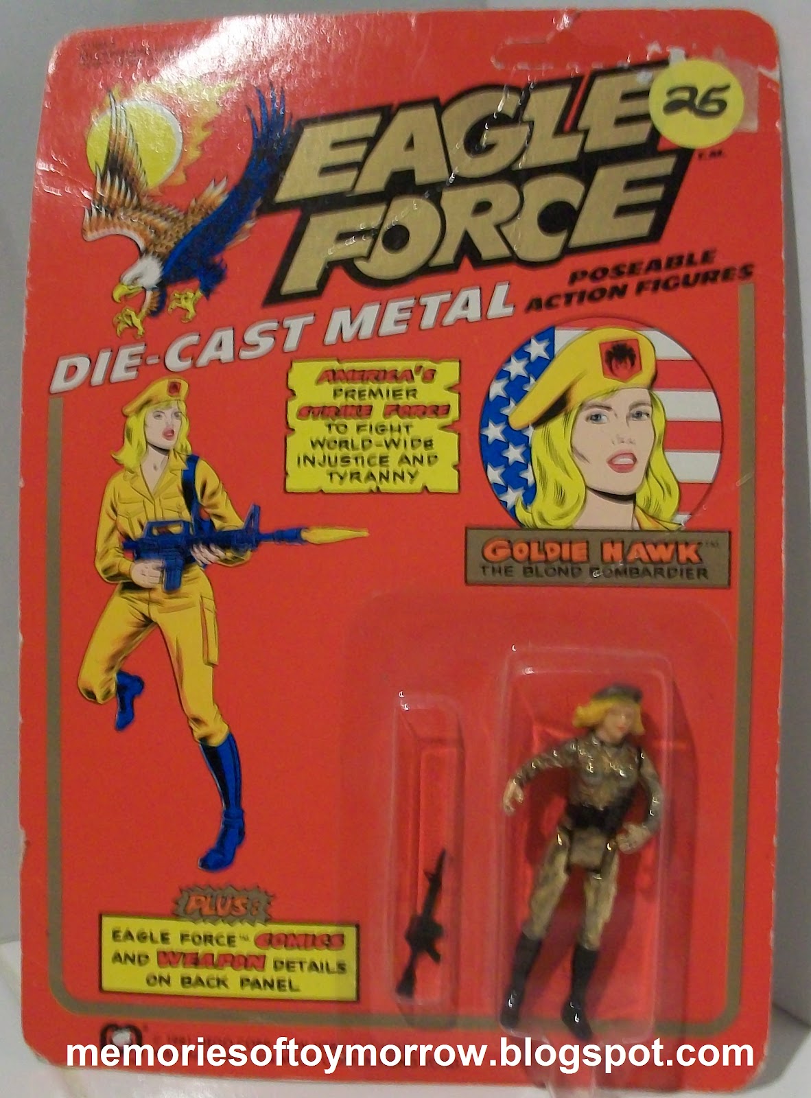 Memories of Toymorrow Mego's Eagle Force Goldie Hawk The Blond Bombardier