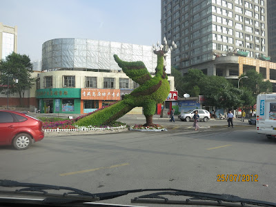 Nous sortons du parking de l’hôtel de Xining