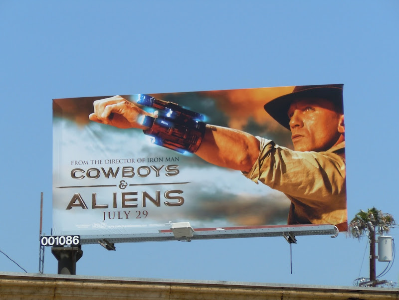 Cowboys and Aliens movie billboard