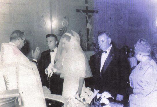 1956, primer casamiento en Lomas del Millón