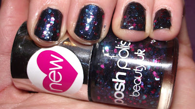 Beauty UK Posh Polish Intense Glitter Nail Varnish Swatch- 18 Pinkabloo Beauty UK Posh Polish Intense Glitter Nail Varnish Swatch Review - 18 Pinkabloo