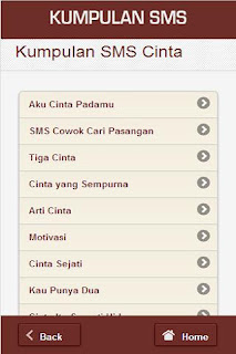 Kumpulan SMS-SMS - Ratusan Kata - Kata Sms terbaru