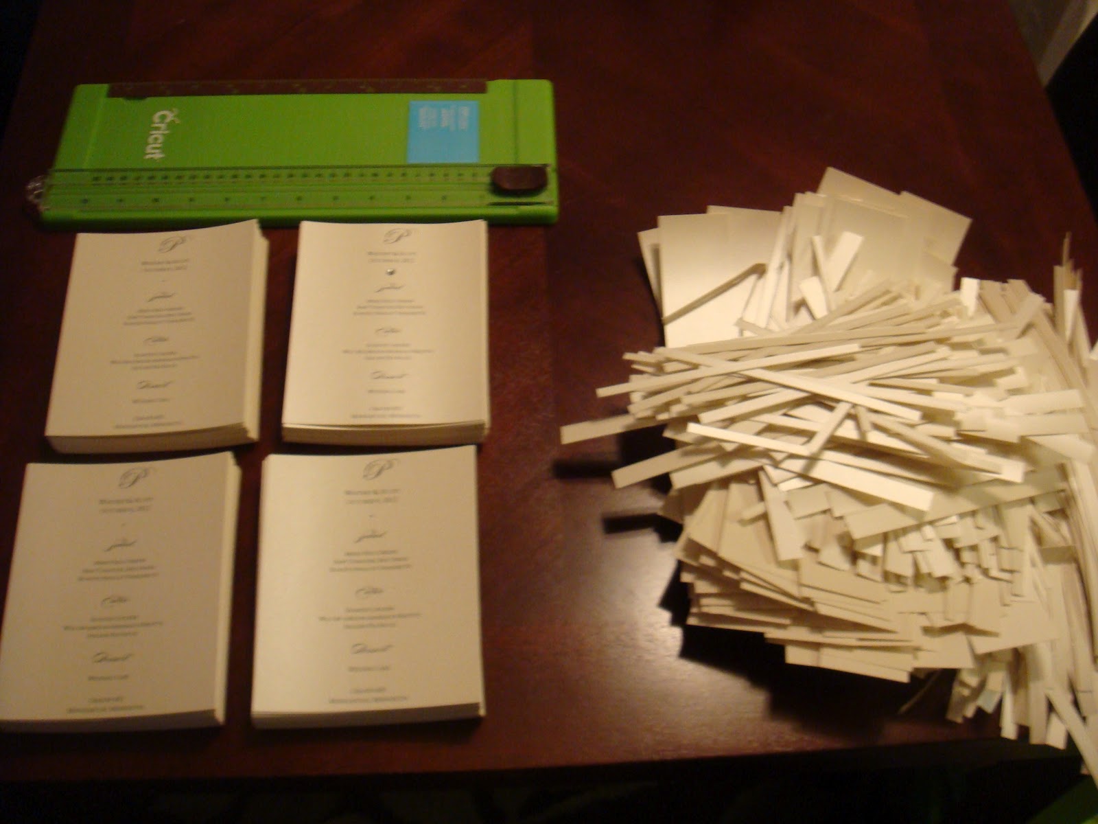 Scott And Whitney A Little Wedding Diy Menu Cards