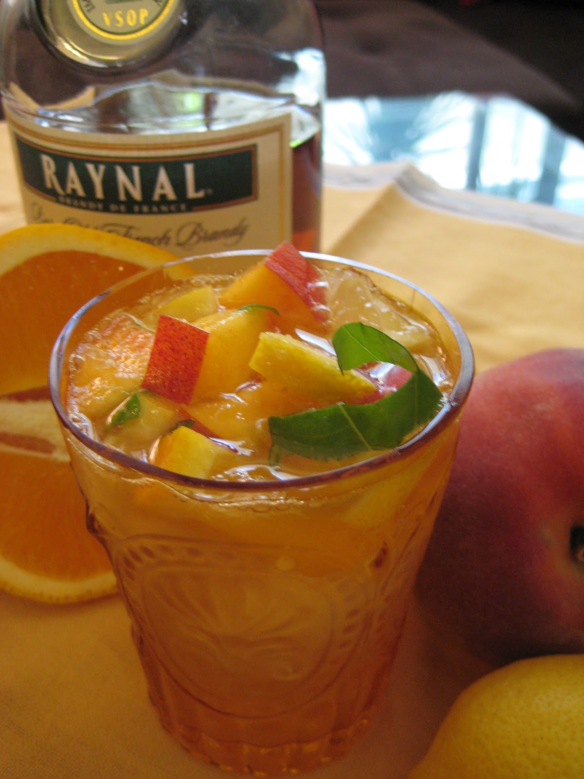 The Lush Chef White Wine Sangria with Peaches