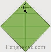 Bước 3: Gấp góc trên tờ giấy xuống dưới. Bước 3: Gấp góc trên tờ giấy xuống dưới.