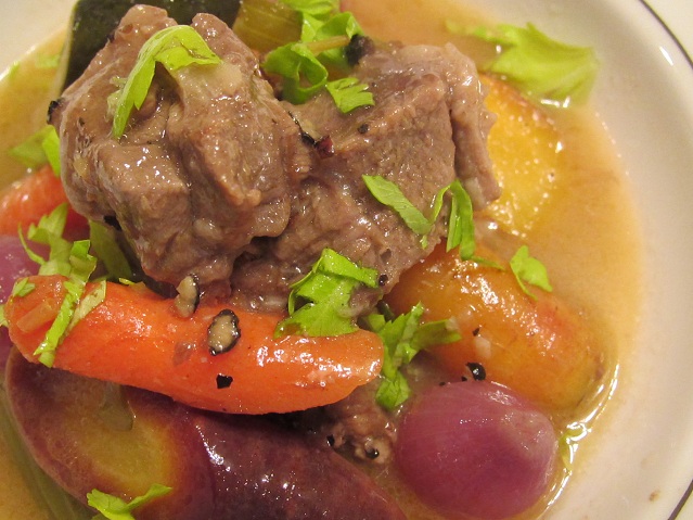 Braised Lamb Vegetables in White Wine