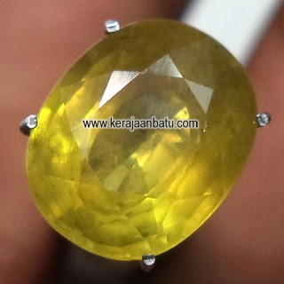 Batu Permata Yellow Sapphire Corundum, Jual Safir Kuning, Batu Sapphire Asli
