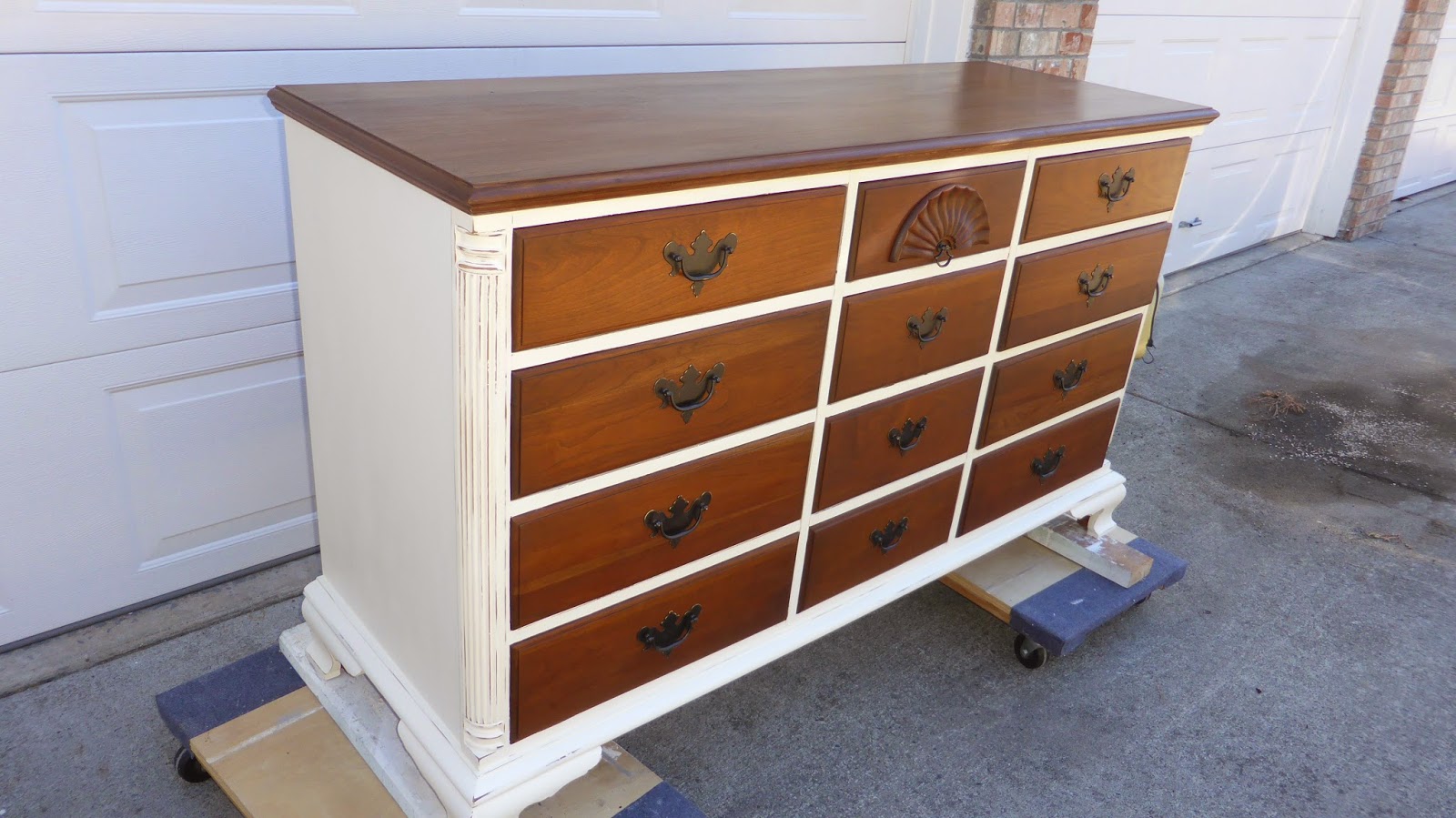 Sweetly Chic Classy White and Cherry Dresser
