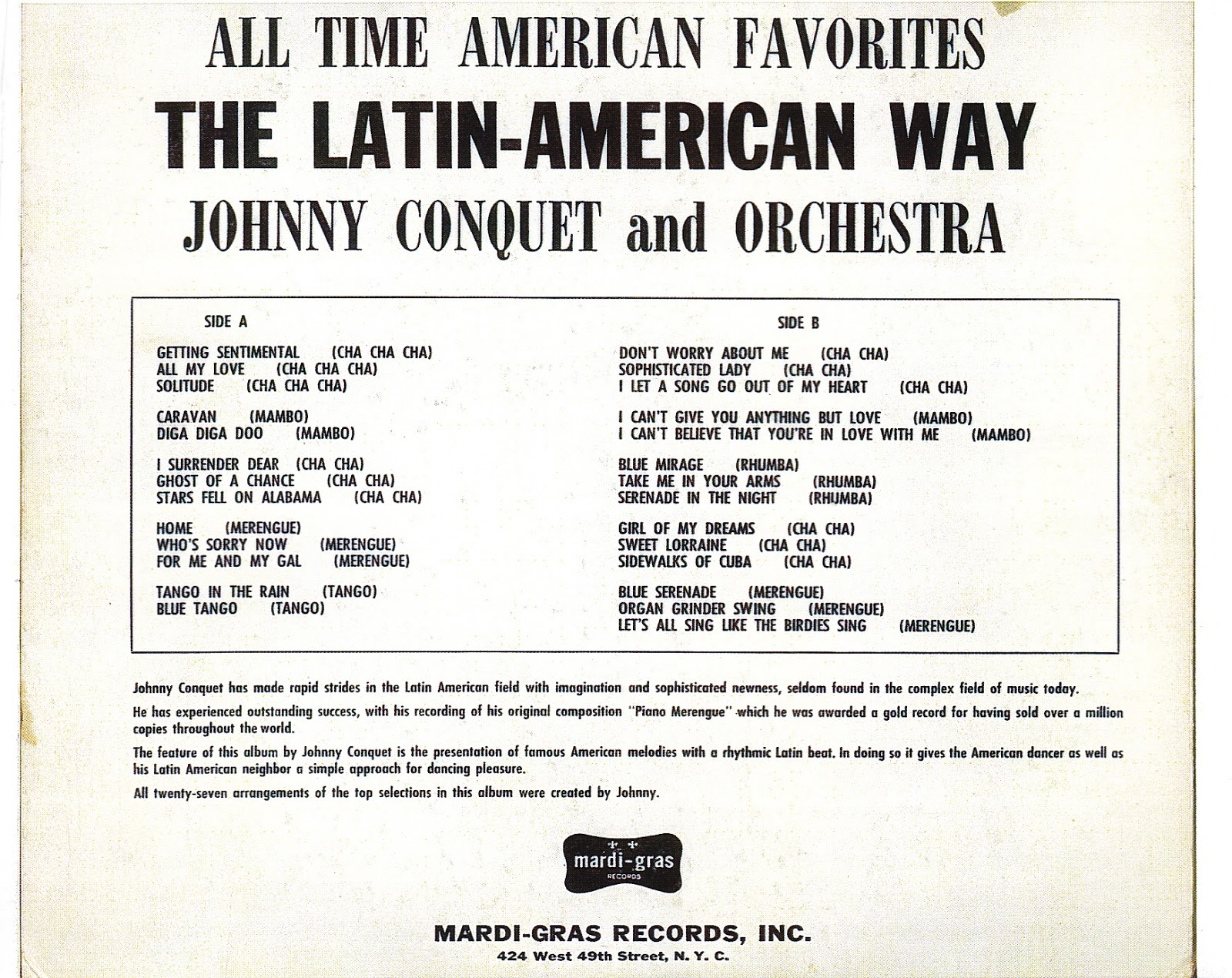 Johnny Conquet - The Best Of Everything Latin Johnny Conquet - The Best Of Everything Latin