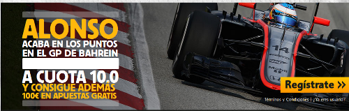 betfair Fernando Alonso puntua cuota 10 F1 Bahrein 2015 19 abril betfair Fernando Alonso puntua cuota 10 F1 Bahrein 2015 19 abril