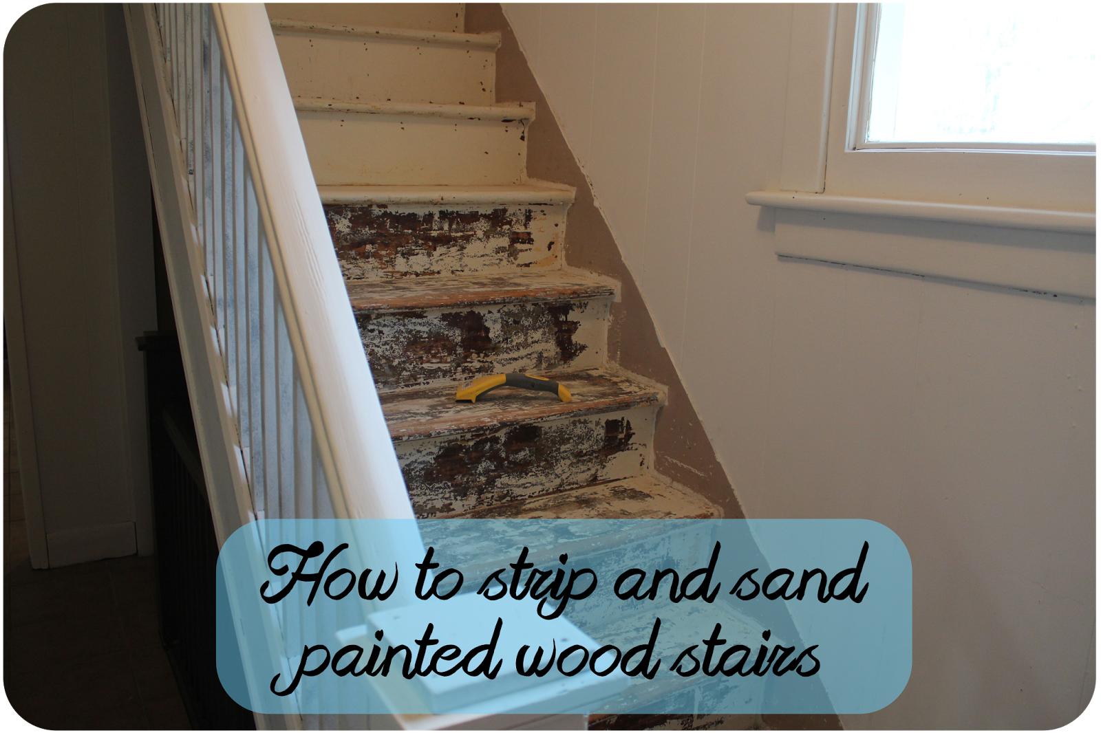 Stripping and Sanding Painted Stairs A Bit of Bermuda Sunshine