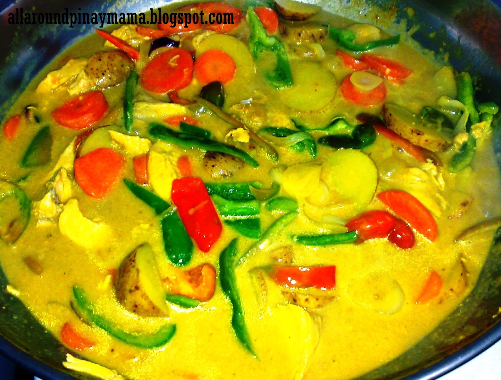 My Chicken Curry Using McCormick Curry Seasoning Mix all around pinay
