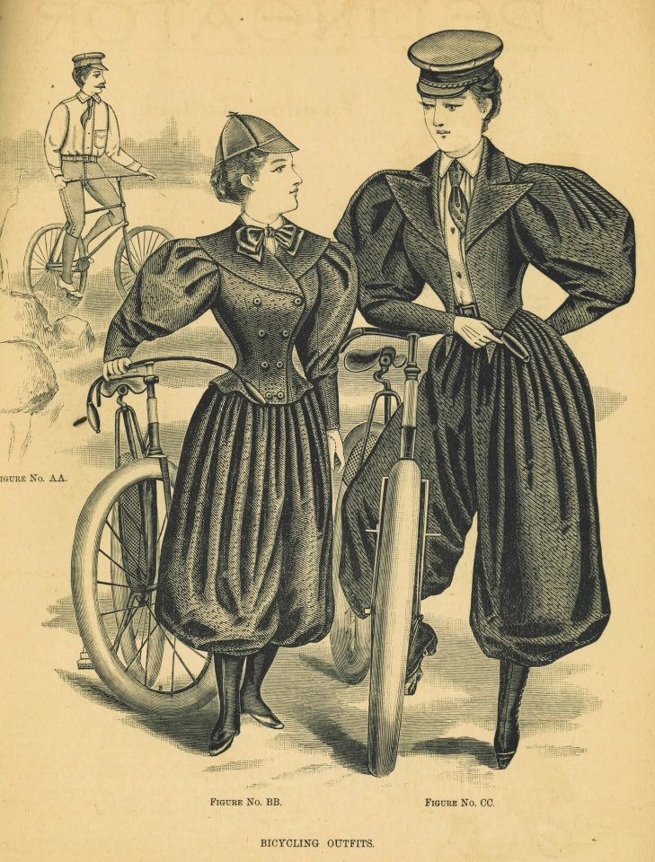 Kitten Vintage Bicycling 1890's Style for Ladies