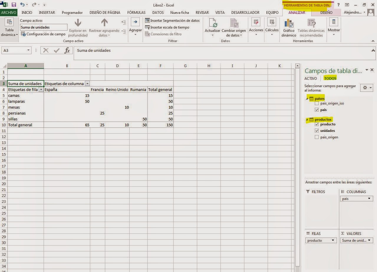 Tecnología a 100 Relacionar tablas en Excel 2013 y crear tablas