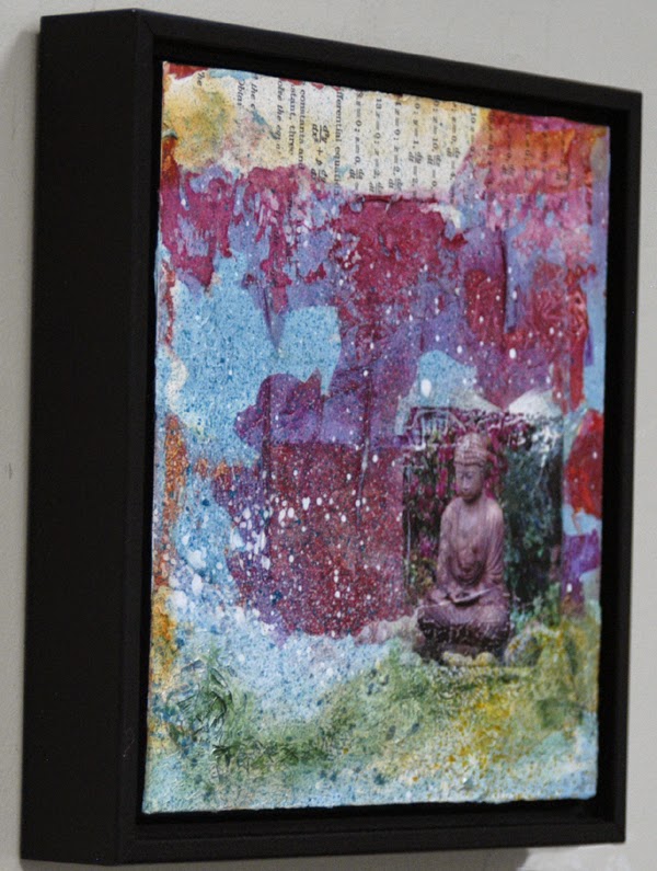 collage painting by Sandra Duran Wilson side view of Balanced Equations