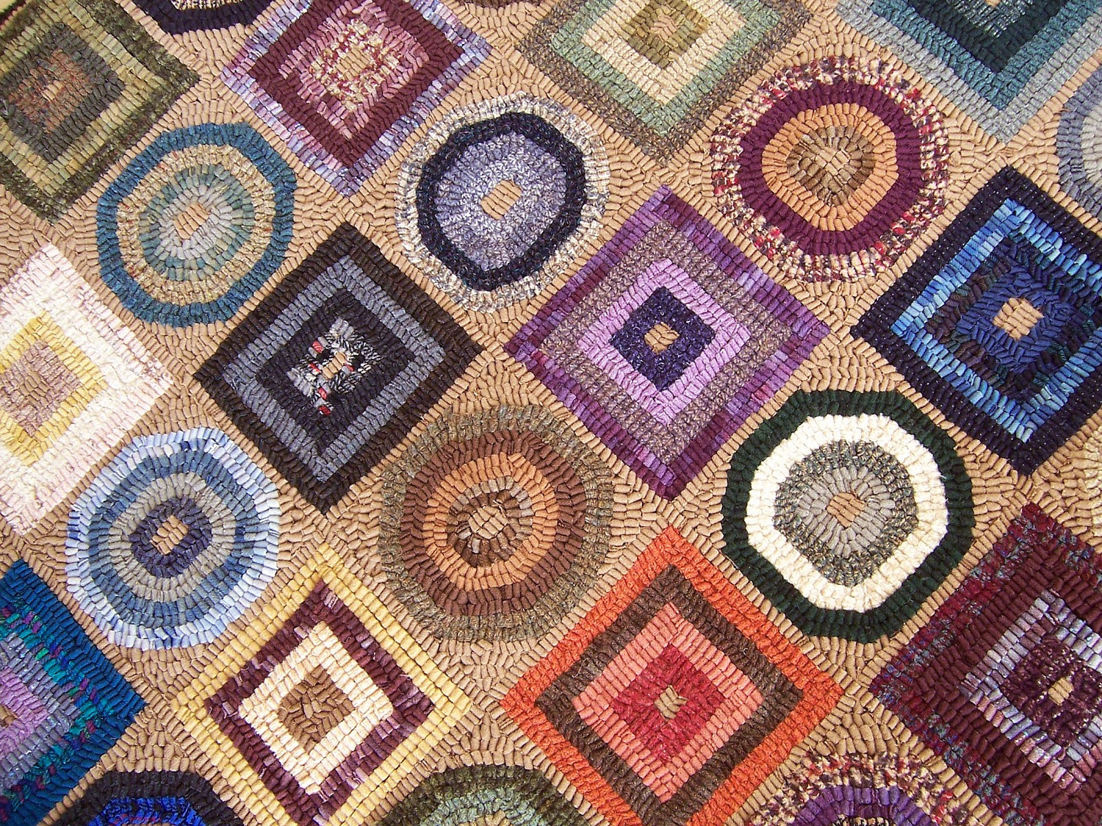 Three Sheep Studio Geometric Wool Hooked Rug