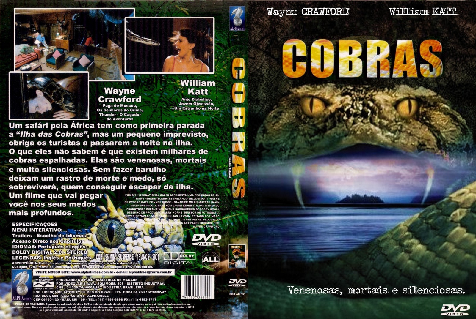 Capas Filmes Terror: Cobras