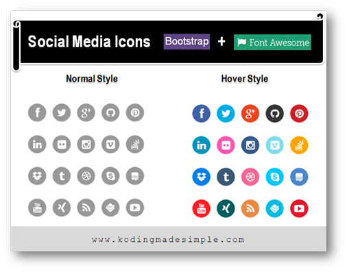 Create Stylish Bootstrap 3 Social Media Icons | How-To Guide