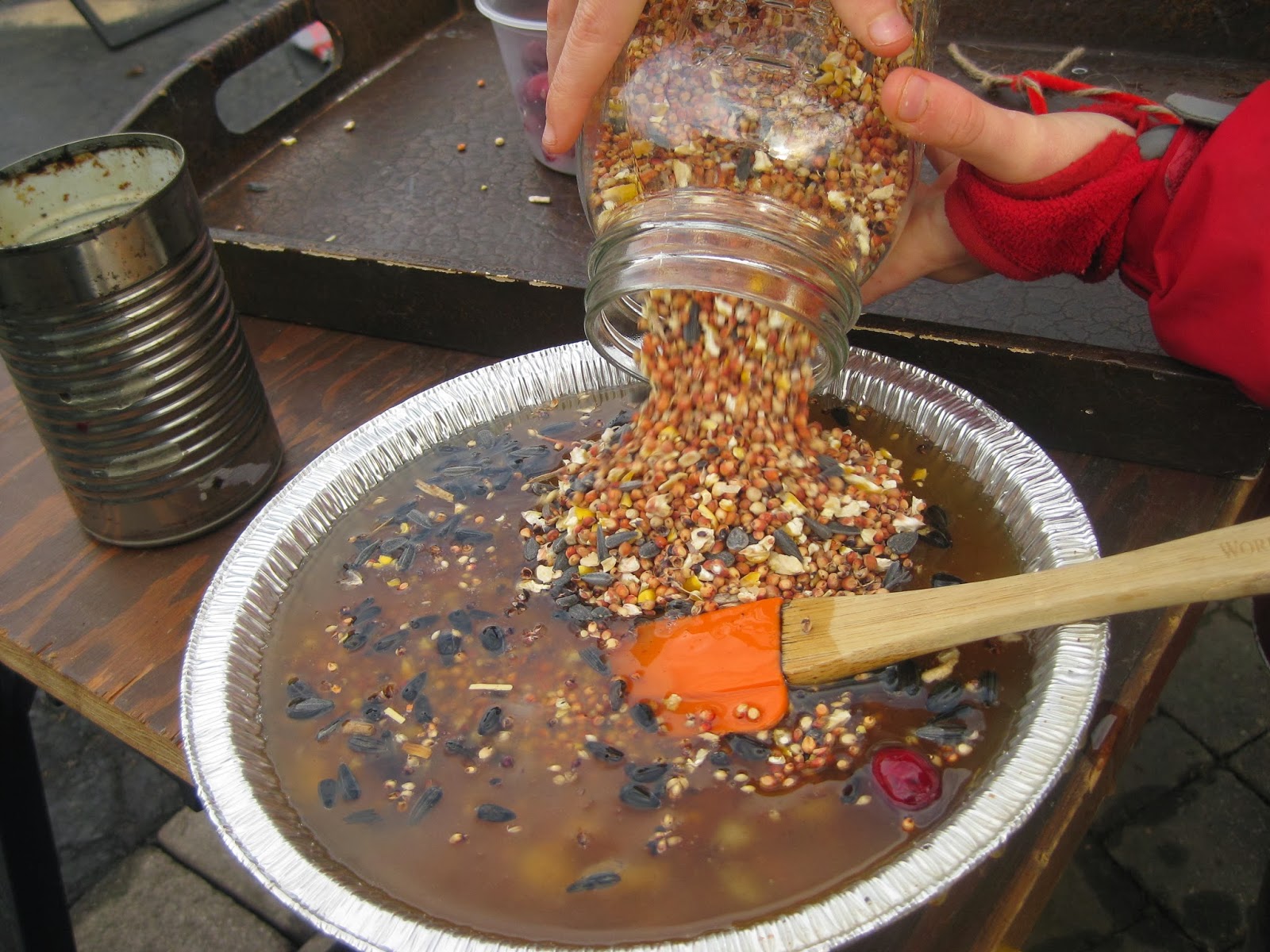 Sweet Peas and Pumpkins Homemade Suet Bird Feeder