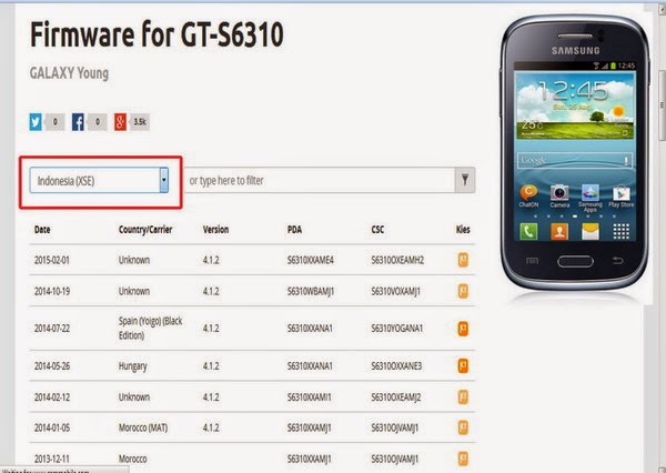 Firmware samsung galaxy young s6310 bi