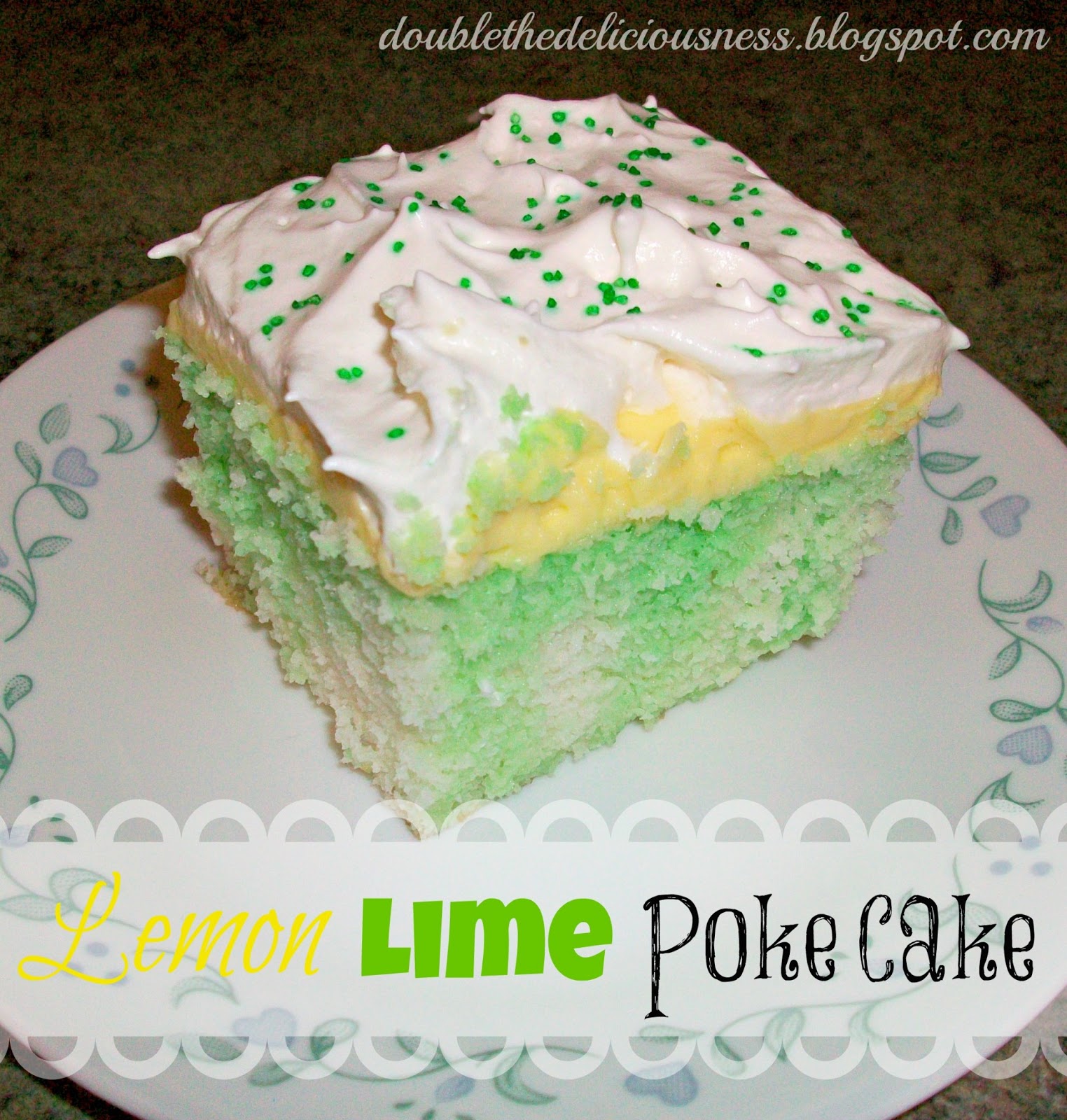 Double the Deliciousness Lemon Lime Poke Cake
