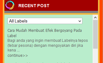 Cara Terbaru Membuat Recent Post (Artikel Terbaru) di Sidebar Blog