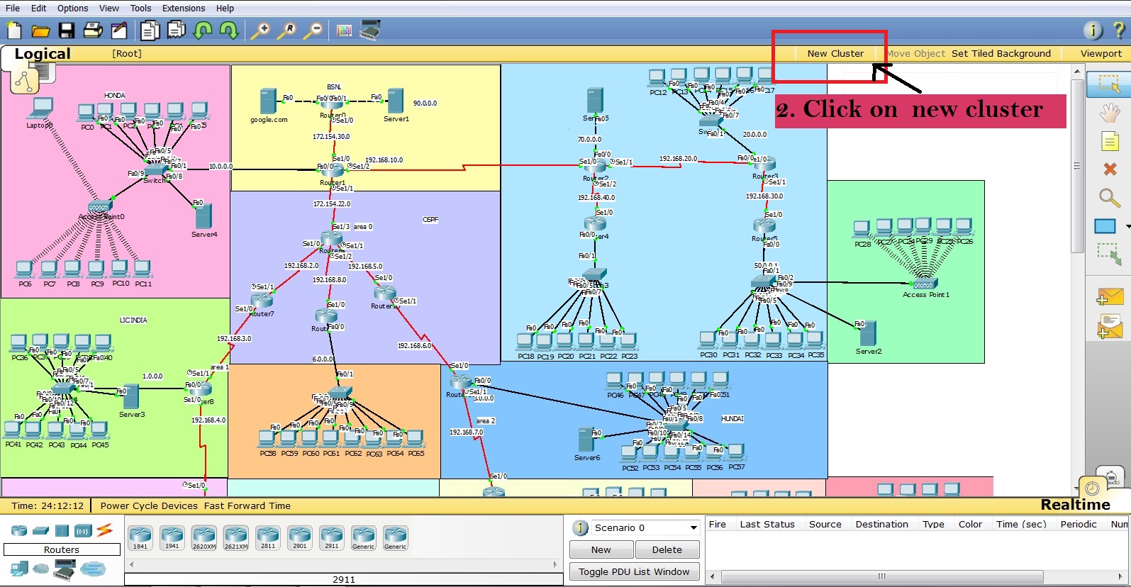 cisco packet tracer representation topology examples