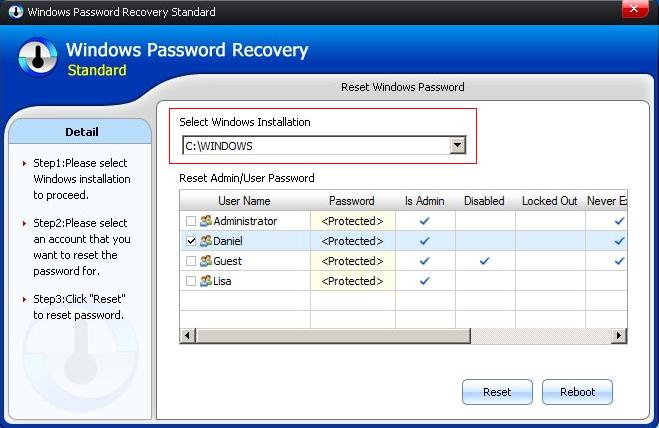 win 10 password reset