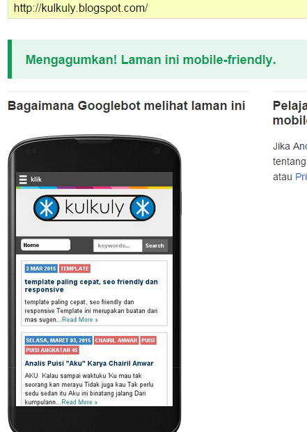 tampilan sudah mobile friandly tampilan sudah mobile friandly