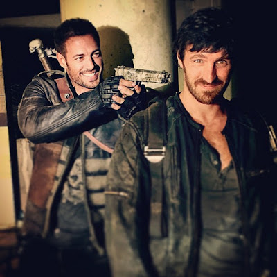 Eoin Macken and William Levy on the set of Resident Evil The Final Chapter