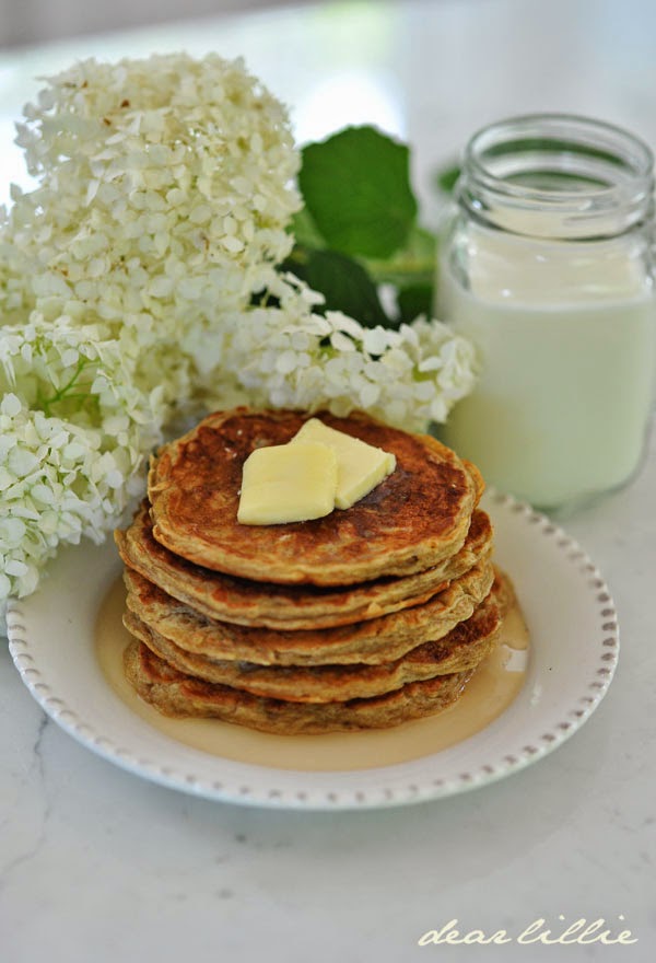 Dear Lillie Cinnamon Oatmeal and Yogurt Pancakes