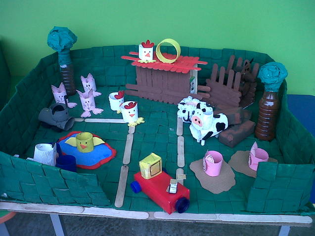 Manualidades para niños con material reciclado: bosques, parques y Manualidades para niños con material reciclado: bosques, parques y