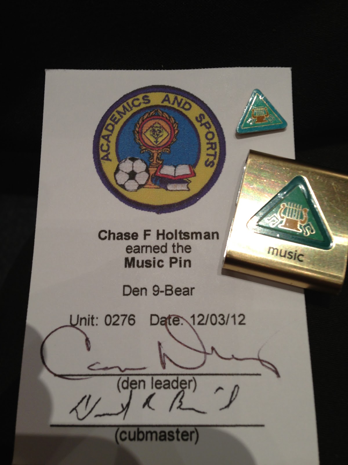 Music Matters Music Teachers and Boy Scout Badges