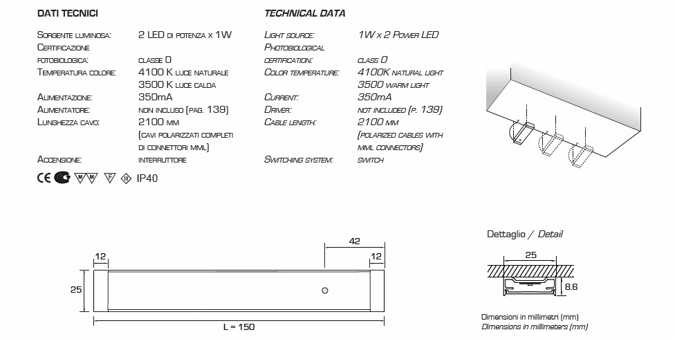 CON interruptor diagrama tecnico foco LED