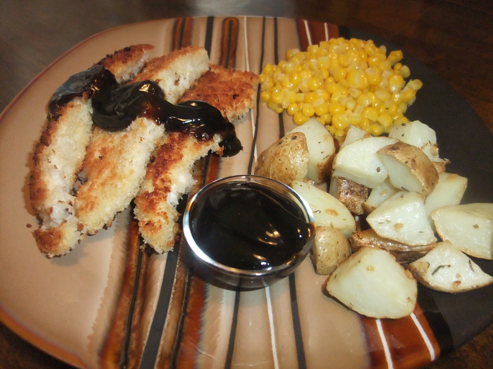 Sweet Beginnings Panko Crusted Chicken with Soy Sauce Glaze