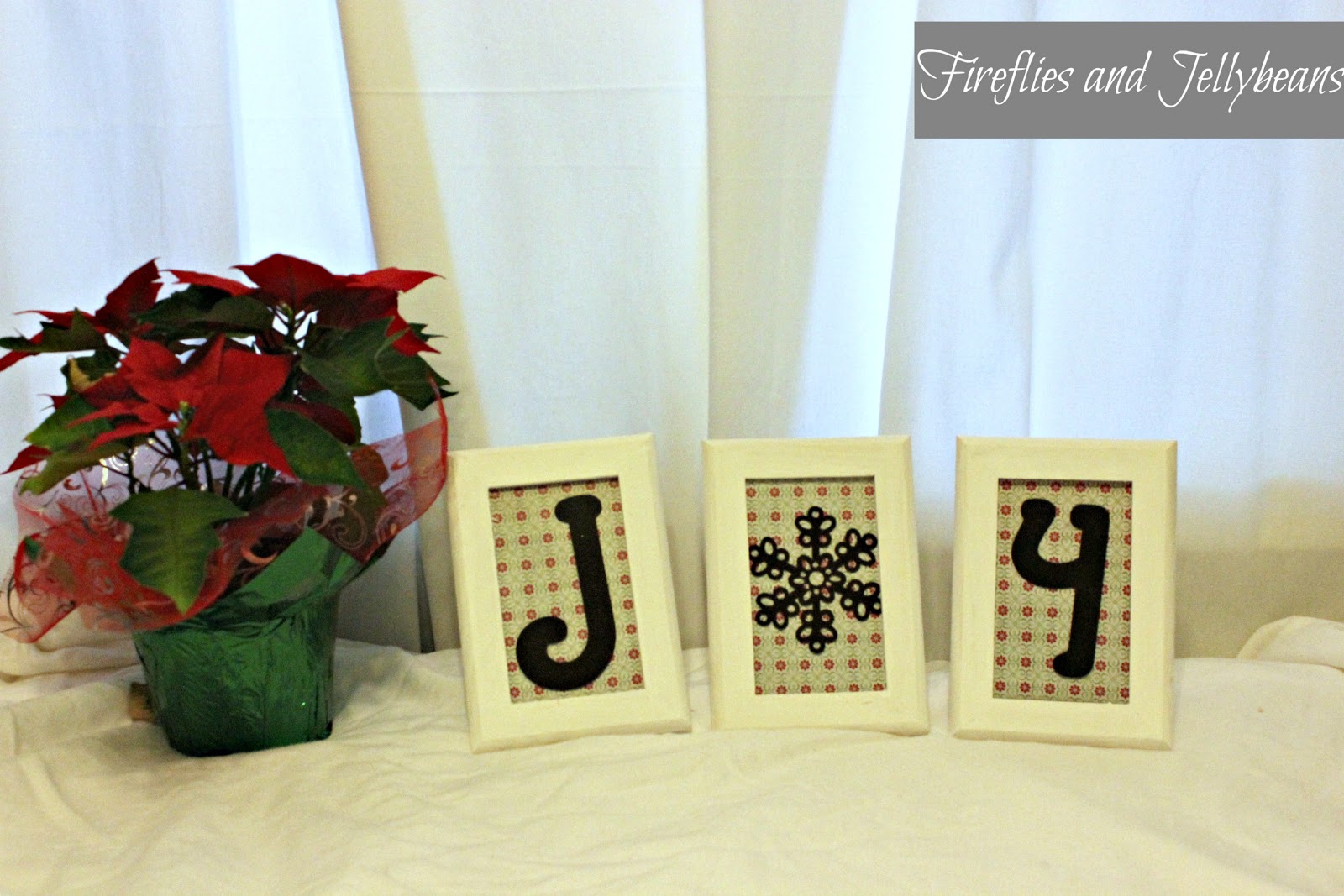 Fireflies and Jellybeans Easy Christmas Decor Frames Tutorial