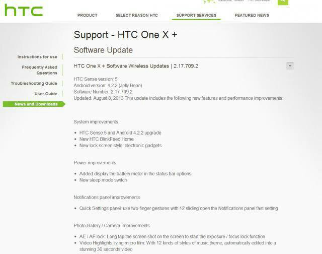 htc starts android 4 2 2 os update for the one x with sense ui 5