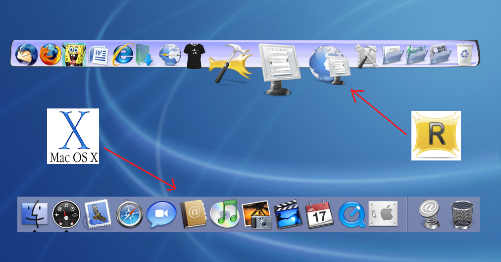 how to applay mac os x leopard skin for rocketdock