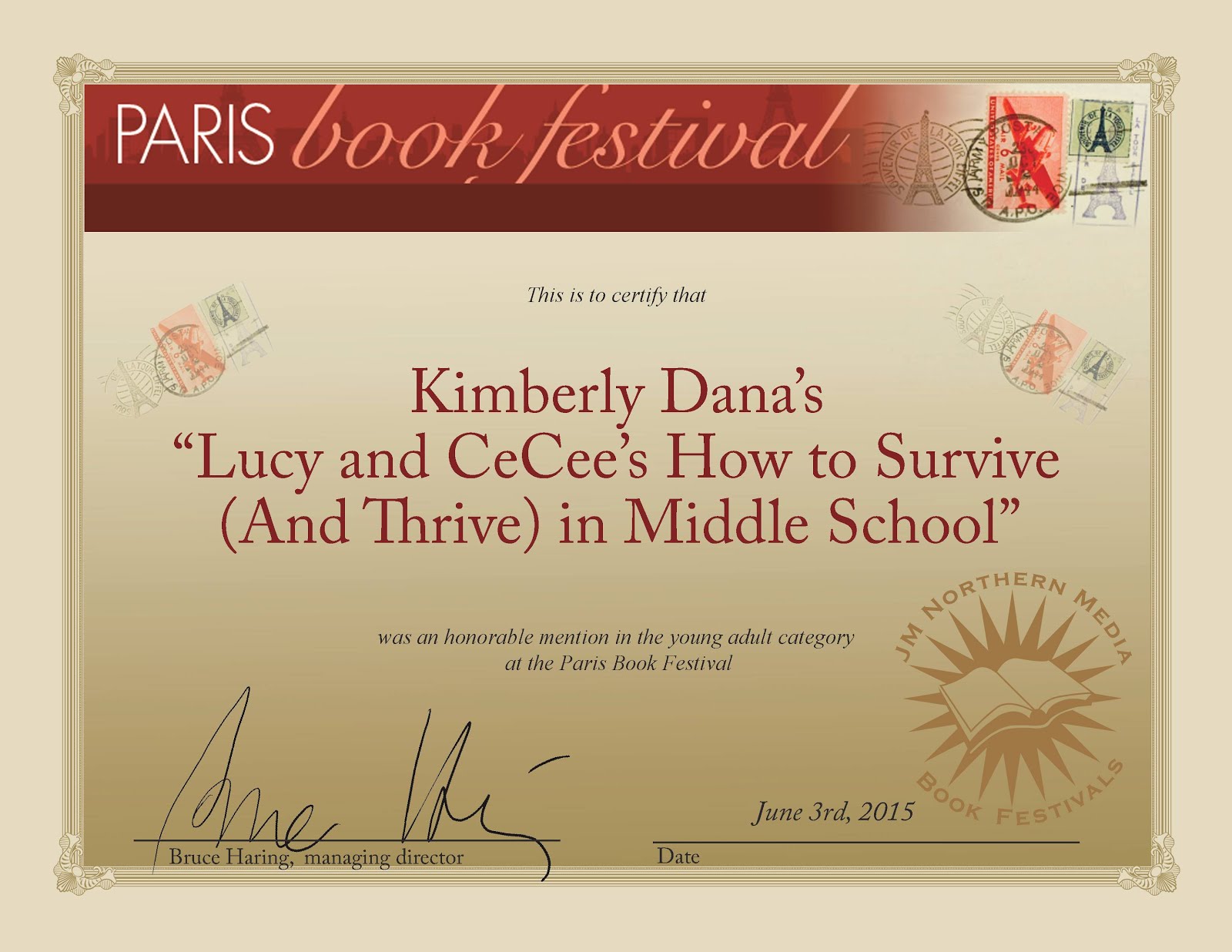 Young Adult Award - Paris Festival of Books