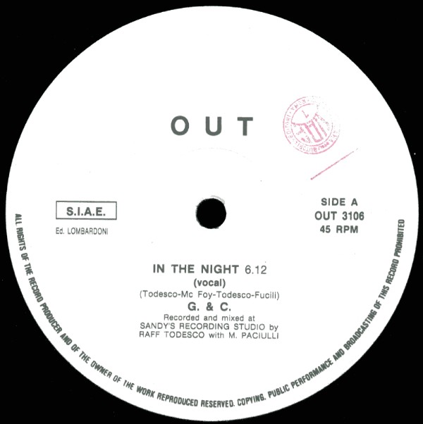 G+C - In The Night (Maxi 87') G+C - In The Night (Maxi 87')