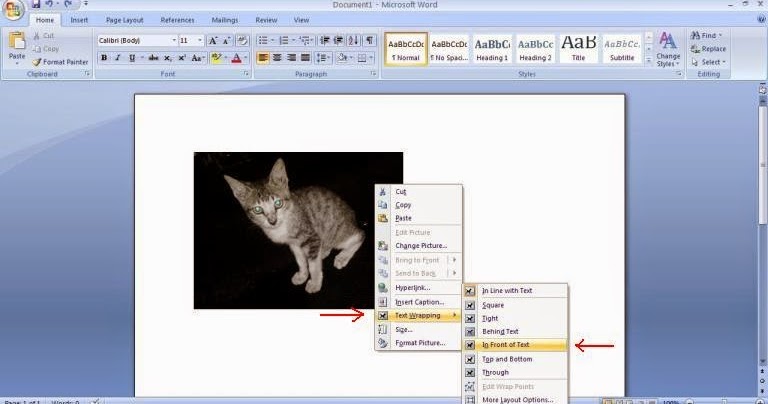 Cara Memindahkan Gambar di Microsoft Word Dengan Bebas