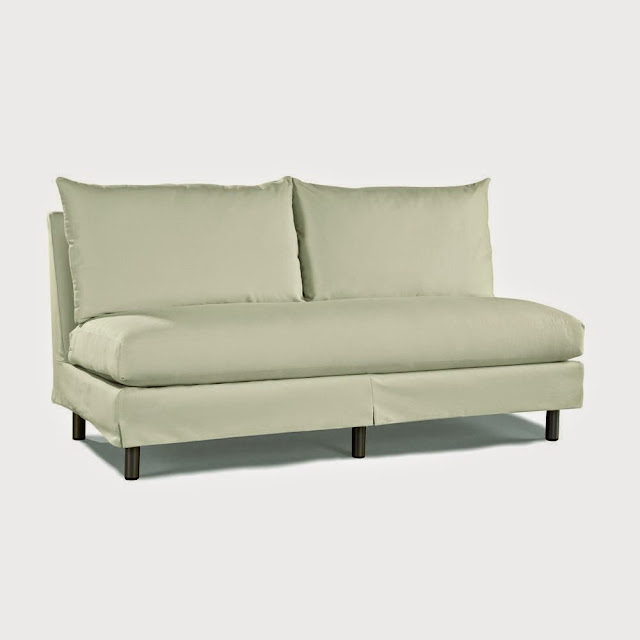 White Minimalist Armless Sofa