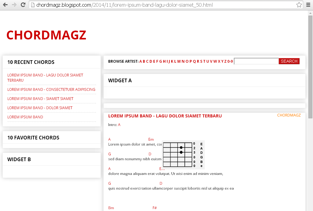 Membuat Blog Lirik Lagu | tutorial praktek membuat template blog untuk kunci gitar Membuat Blog Lirik Lagu | tutorial praktek membuat template blog untuk kunci gitar