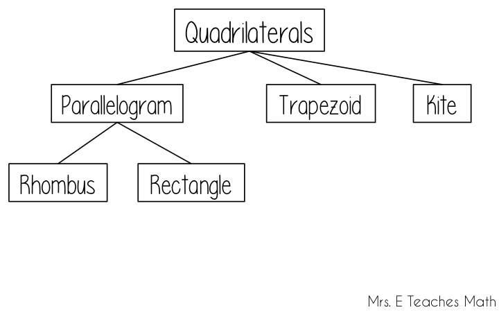 How I Teach the Quadrilateral Family Tree | Mrs. E Teaches Math