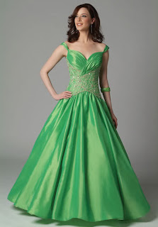 Green Bridal Wedding Gown Dress