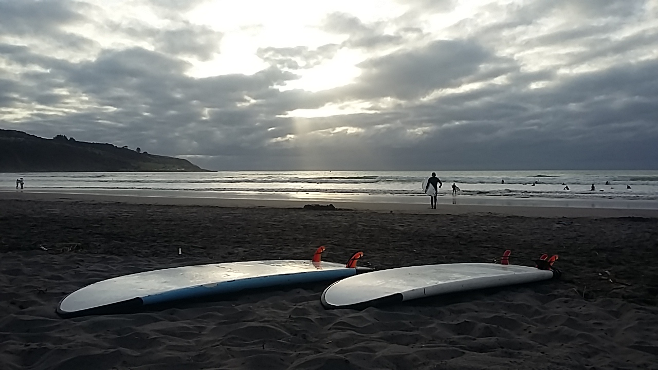 Sunset surf